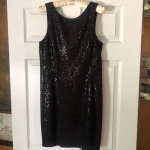 Late Edition black sequin dress